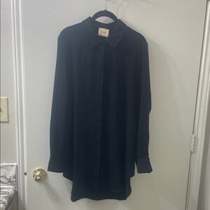 Elie Tahari Charcoal Button-Up Shirt